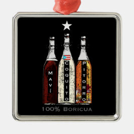 Ornamento De Metal Navidad Boricua Porto Rico Bebidas Tradicionais