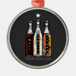 Ornamento De Metal Navidad Boricua Porto Rico Bebidas Tradicionais