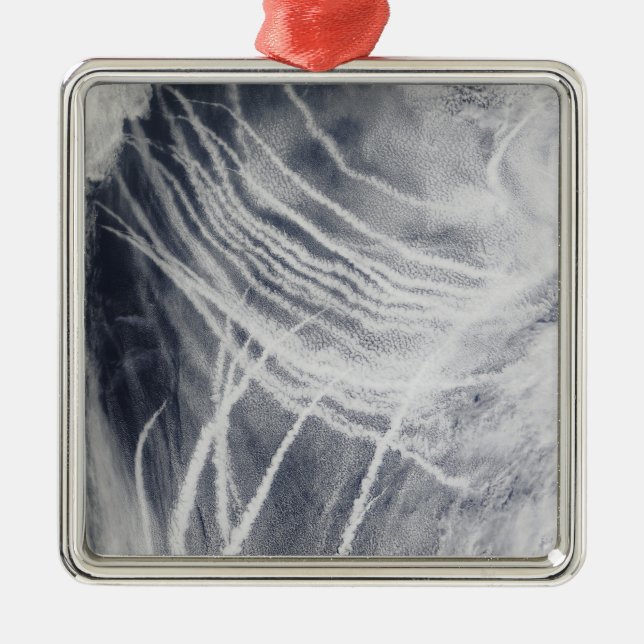 Ornamento De Metal Navio atravessa o oceano Pacífico norte (Frente)