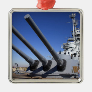 Ornamento De Metal Navio de guerra USS Alabama no Memorial Battleship