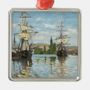 Ornamento De Metal Navios de Claude Monet   que montam no Seine em