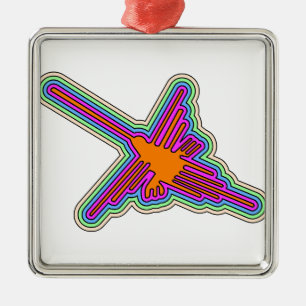 Ornamento De Metal Nazca Hummingbird Peru Drawing