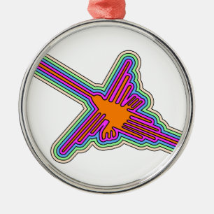Ornamento De Metal Nazca Hummingbird Peru Drawing