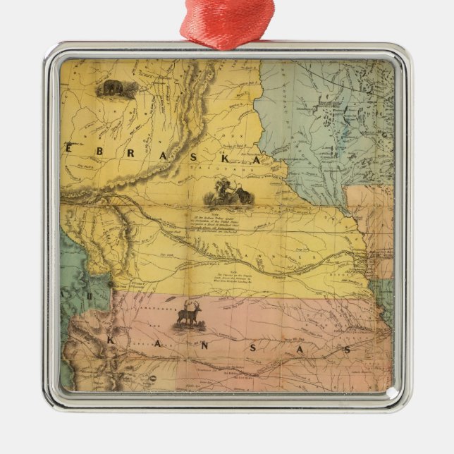 Ornamento De Metal Nebraska e Kansas 2 (Frente)
