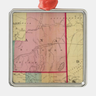 Ornamento De Metal Nebraska e os Dakotas