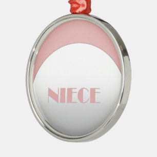 Ornamento De Metal Neece Rosa E Prata