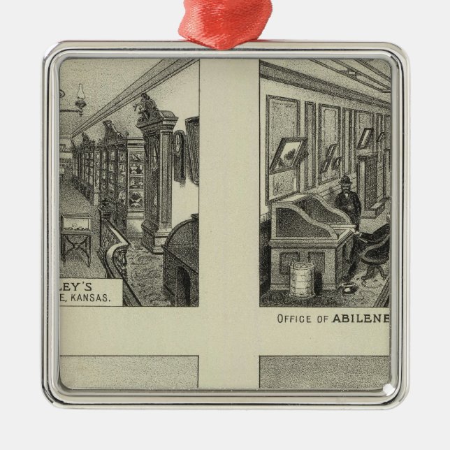 Ornamento De Metal Negócios e residências, Abilene, Kansas (Frente)