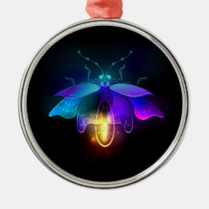 Ornamento De Metal Neon Firefly a preto