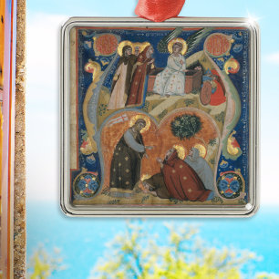 Ornamento De Metal Nerius Manuscript Ilumination Italiana Art Páscoa