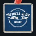 Ornamento De Metal Nestucca River Oregon Kayaking<br><div class="desc">O rio Nestuca tem origem na faixa costeira do Oregon,  norte,  e flui 50 milhas,  drenando a encosta oeste dos condados de Yamhill e Tillamook.</div>