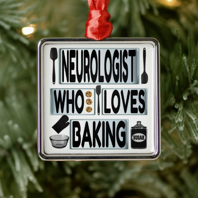 Ornamento De Metal Neurologista Adora Baking (Árvore)