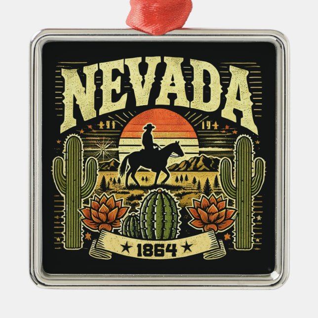 Ornamento De Metal Nevada (Frente)