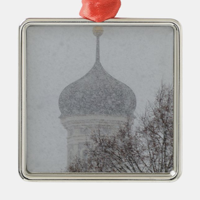 Ornamento De Metal Nevasca Russa (Frente)