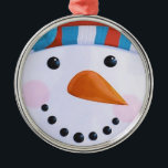Ornamento De Metal Neve Carrot Nose Winter Christmas<br><div class="desc">Neve Carrot Nose de inverno Com olhos de carvão e sorriso. Com o chapéu. Perfeito para o frio e a época de férias</div>