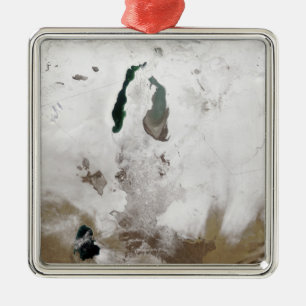 Ornamento De Metal Neve em torno do mar de Aral