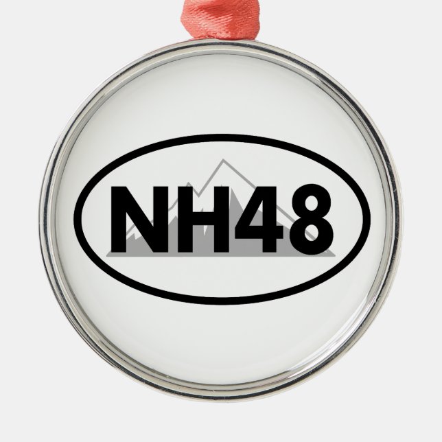 Ornamento De Metal New Hampshire 48 Oval (Frente)