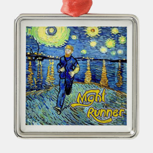 Ornamento De Metal Night Runner Starry Night