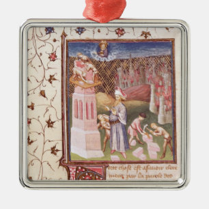 Ornamento De Metal Nimrod que vigia a construção da torre de