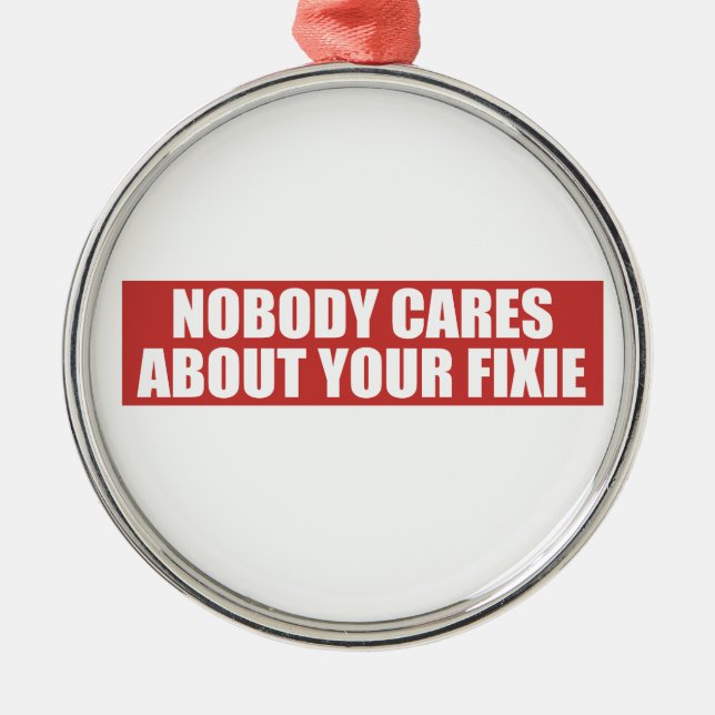 Ornamento De Metal Ninguém Se Preocupa Com Sua Correção (Frente)