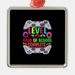 Ornamento De Metal Nível De Professores 100 Dias De Escola Completa