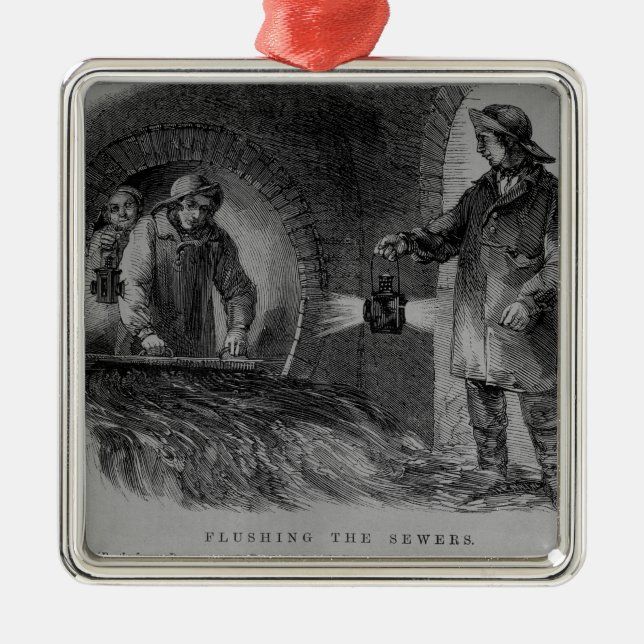 Ornamento De Metal Nivelando os esgotos (Frente)
