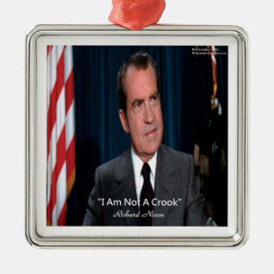 Ornamento De Metal Nixon & Não um Ladrão Citação