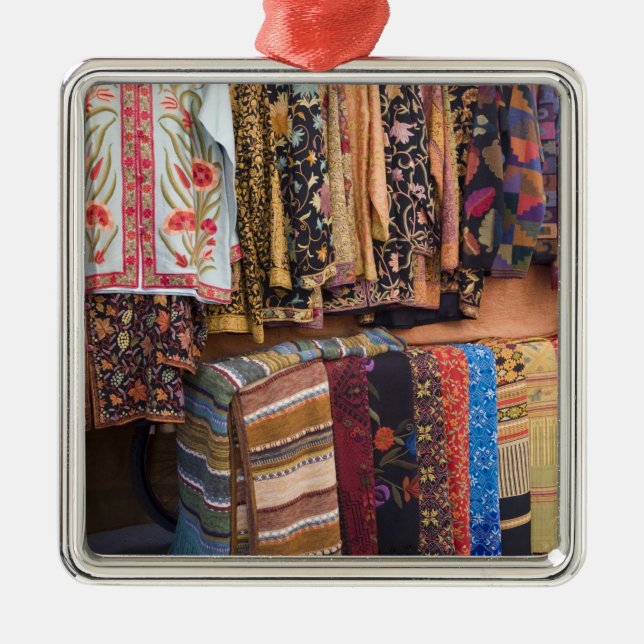 Ornamento De Metal NM, Novo México, Papais noeis Fe, vestuário Navajo (Frente)