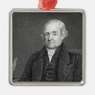 Ornamento De Metal Noah Webster gravou por G. Parker