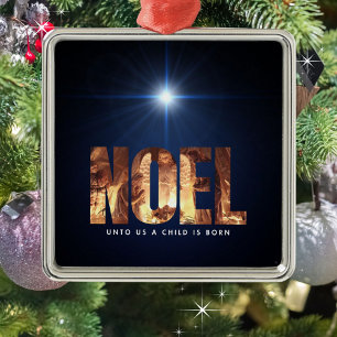 Ornamento De Metal NOEL Para Nós Uma Criança É A Natividade De Natal
