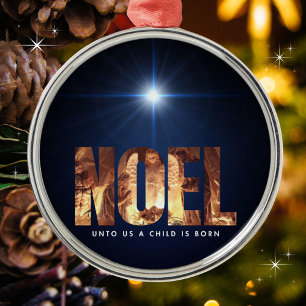 Ornamento De Metal NOEL Para NÓS Uma Criança É Nascer Natal