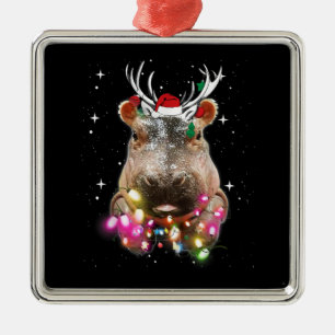 Ornamento De Metal Noite de Natal Hippo Fiona Hippopotamus Lover