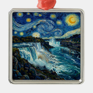 Ornamento De Metal Noite Estrelada de Niagara Falls