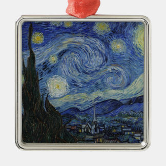 Ornamento De Metal Noite Estrelada de Van Gogh