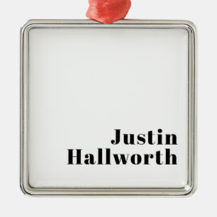 Ornamento De Metal Nome mínimo retroativo ou Modelo de negócios