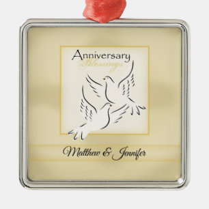 Ornamento De Metal Nome Personalizado, Bênçãos de Aniversário de Casa