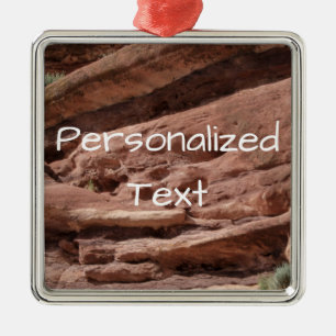 Ornamento De Metal Nome Personalizado do Red Rocks Colorado