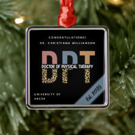 Ornamento De Metal Nome Personalizado DPT Médico de Terapia Física