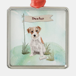 Ornamento De Metal Nome Personalizado Fio Jack Russell Pet Dog