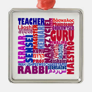 Ornamento De Metal Nomes de Professores