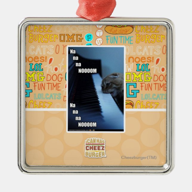 Ornamento De Metal Nooom do na do na do Na (Frente)