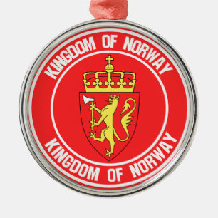 Ornamento De Metal Noruega Round Emblem