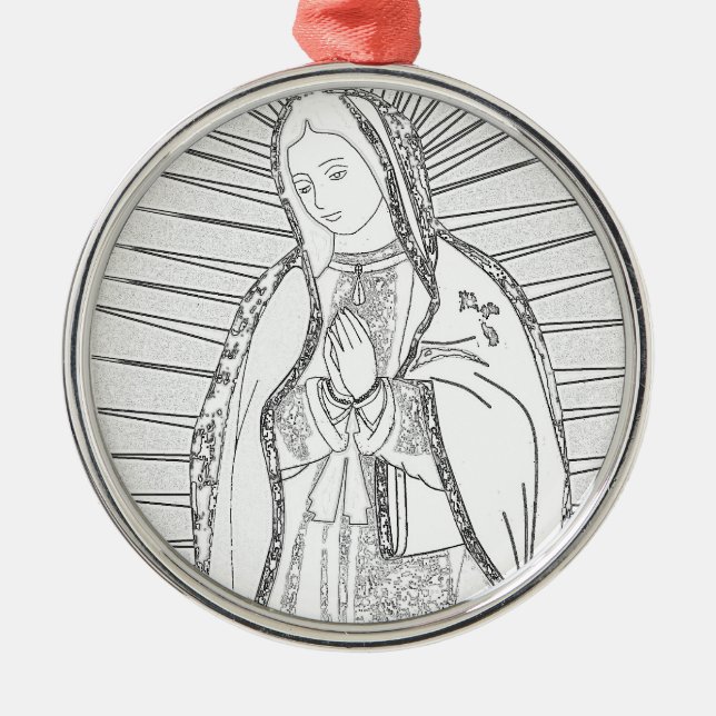 Ornamento De Metal nossa dama de guadalupe (Frente)