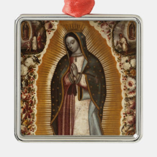 ORNAMENTO DE METAL NOSSA SENHORA DE GUADALUPE REZA POR NÓS