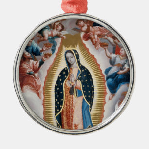 ORNAMENTO DE METAL NOSSA SENHORA DE GUADALUPE REZA POR NÓS