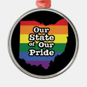 Ornamento De Metal Nosso Estado de Orgulho Ohio