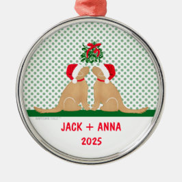 Ornamento De Metal Nossos Primeiros Papais noeis de Natal Dogs Orname