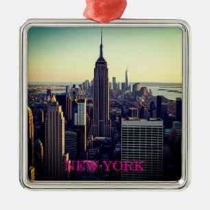 Ornamento De Metal Nova York – O Ícone do Estado do Império