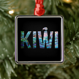 ORNAMENTO DE METAL NOVA ZEALAND KIWI PAUA