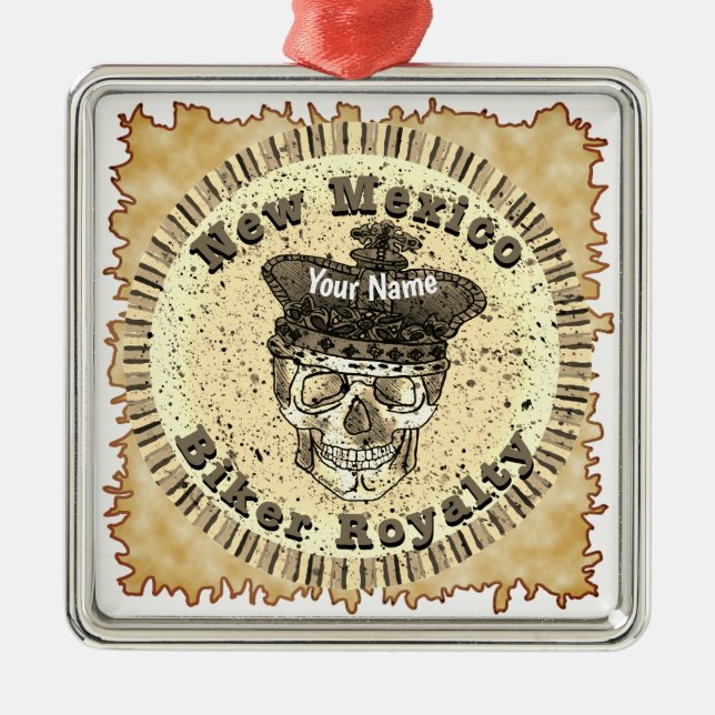 Ornamento De Metal Novo México (Frente)