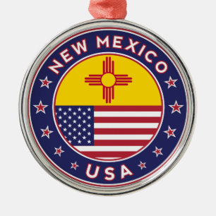 Ornamento De Metal Novo México, adesivo do Novo México, capa de telef